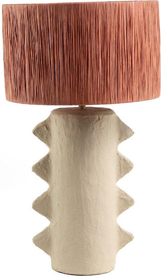 Soulworks Table Lamp with Brown Shade and Beige Base