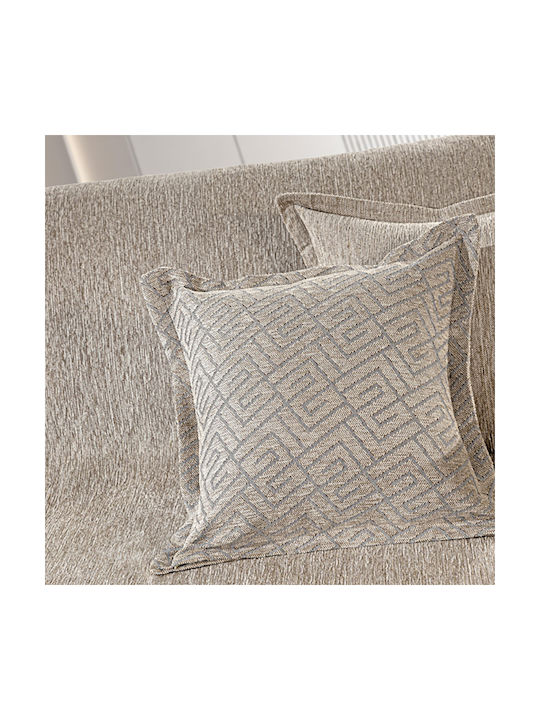 Guy Laroche Perth Dekorativer Kissenbezug aus 100% Baumwolle Sand 50x50cm