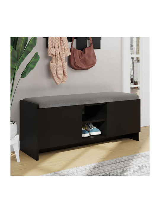 Zulla Wooden Shoe Organizer Black 110x37x43cm