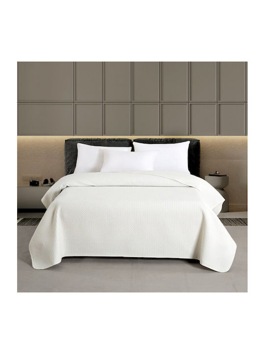 Melinen Zara Set Coverlet King Size Microfiber White 260x240cm
