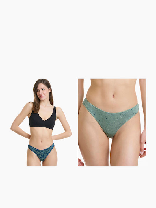 Walk Bamboo Damen Brasilien 2Pack Petrol/green