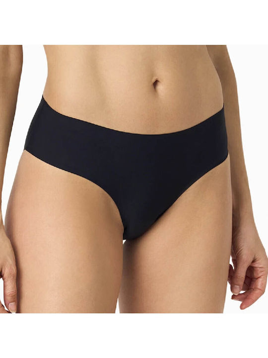 Ψηλόμεσα Γυναικεία Slip 2Pack χωρίς Ραφές Μαύρο
