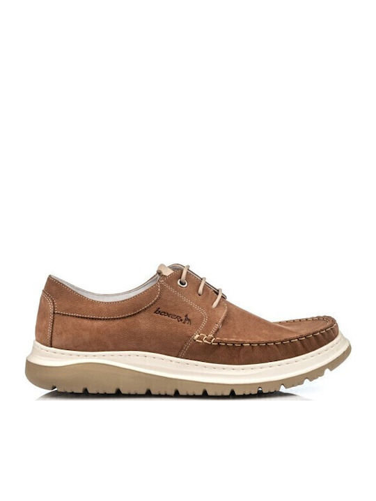 Boxer Δερμάτινα Ανδρικά Casual Παπούτσια Καφέ