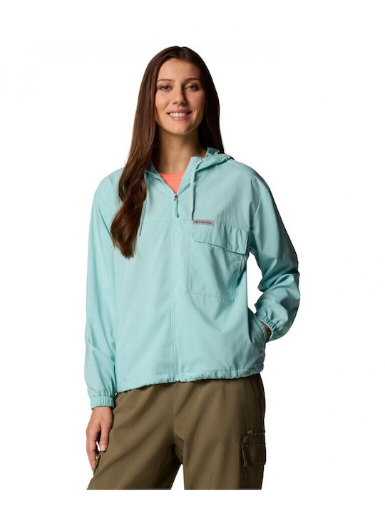 Women's Lifestyle Jacket for Winter with Hood Blue