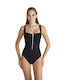 One Piece Swimsuit With Light Padding Black