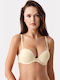 Μπεζ Strapless Σουτιέν Push Up