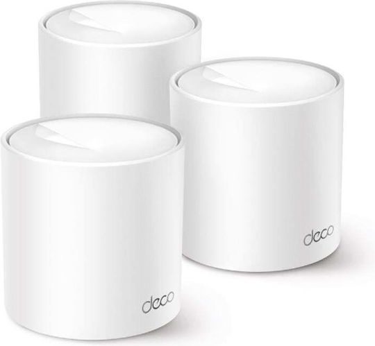 TP-LINK Deco X50 Pro WiFi Мрежа на мрежови точки Точка за достъп Wi‑Fi 6 - Wi‑Fi 6 Двулентов (2.4 и 5GHz) в Троен комплект Бял