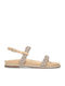 Flache Sandalen für Damen in Beige Farbe