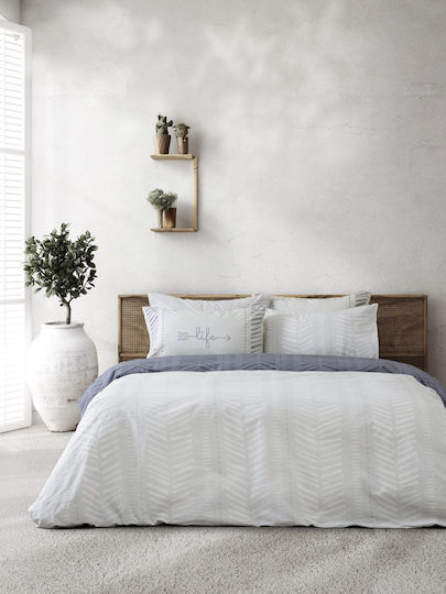 Nima Leklair Coverlet Queen Size Cotton Gray 220x240cm