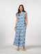 Achilleas Accessories Feminin Caftan de Plajă Albastru