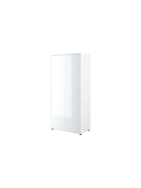 Ușă dublă Dulap de Haine Concept Pro Lenart Levfere 155 Alb 101x55x218cm