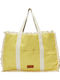 Achilleas Accessories Fabric Beach Bag with Toiletry Bag Yellow