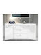 Συρταριέρα Креватокамарас Дървена Romlevo 101 Glossy White, White 160x40x84бр