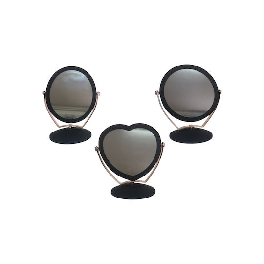 Ro-Ro Accessories Огледало за грим Настолен двустранен Черен