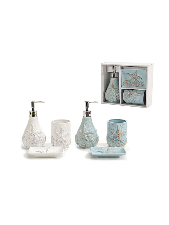 General Trade Ceramic Bathroom Accessory Set Light Blue 3pcs