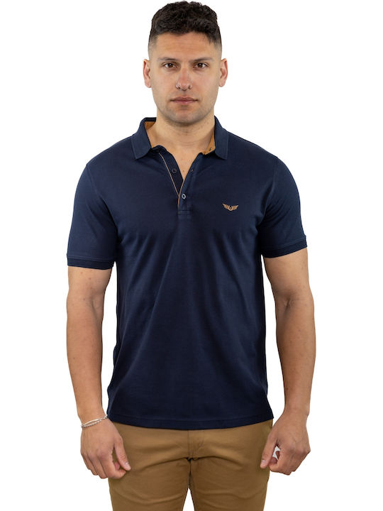Side Effect Polo Herrenbluse Marineblau