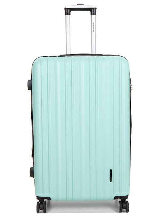WORLDLINE Großer Reisekoffer Hartschalen Green mit 4 Räder Höhe 74cm