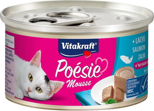 Vitakraft Poesie Nassfutter für Katzen in Dose mit Lachs 85gr