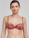 Underwire Bikini Bra with Adjustable Straps Multicolour