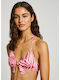 Leaf Knot Bikini Top Red