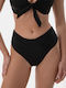 Ruched Black Bikini Bottoms