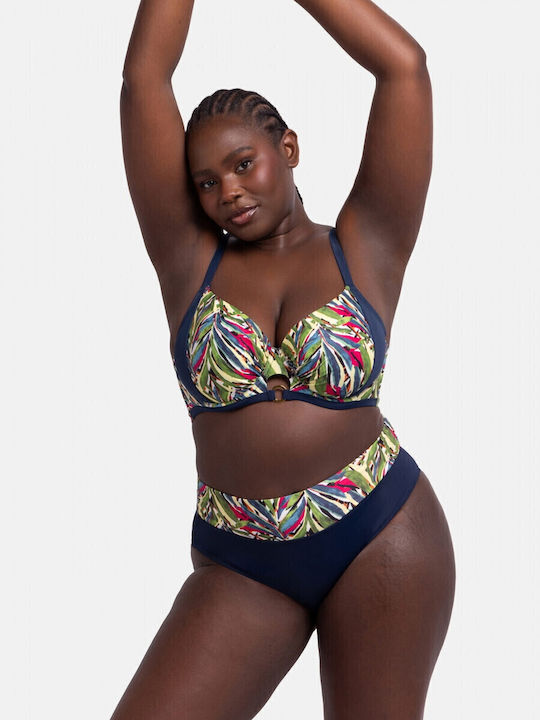 Dorina Bikini Slip Hohe Taille Blue