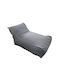 Bean Bag Chair Sunbed Waterproof Derek Gray 70x106x67cm