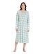 Pijadore Summer Women's Nightdress Bay Leaf Mint