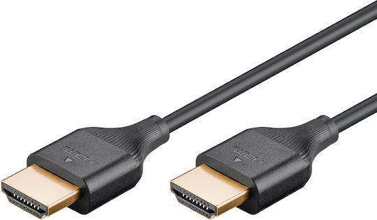 Goobay HDMI 2.0 Premium High Speed 4K 60Hz HDR Kabel HDMI-Stecker - HDMI-Stecker 5m Schwarz