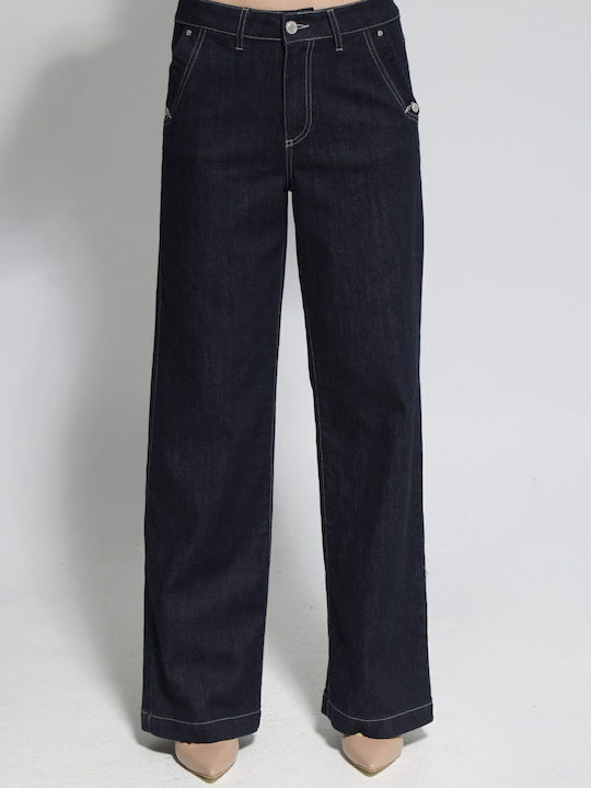Γυναικείο Jean Παντελόνι σε Wide Γραμμή Navy