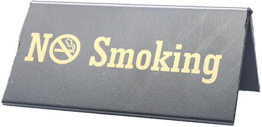 PVC No Smoking Black Gold Letters 10x5