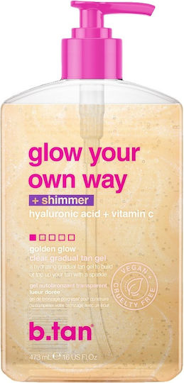 B.Tan Glow Your Own Way Shimmer Self Tanning Gel Σώματος 437ml