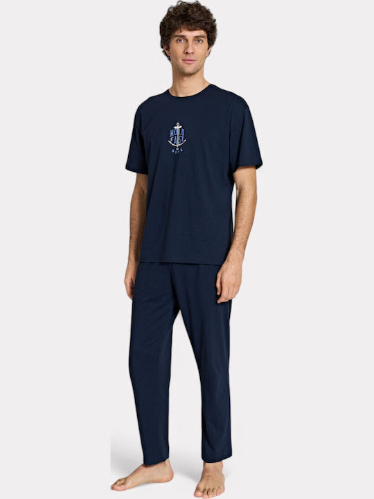 Мъжки летни пижами Pijadore Hold Fast Blue Pjdr1815-1-blue