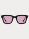 Hawkers Uptown Unisex Sunglasses with Black Horn-Rimmed Frame and Black Lenses