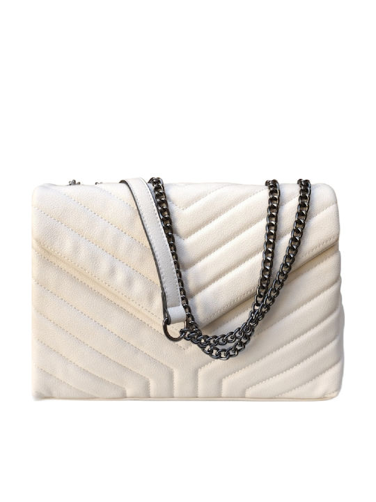 Leather Women's Bag Shoulder Beige