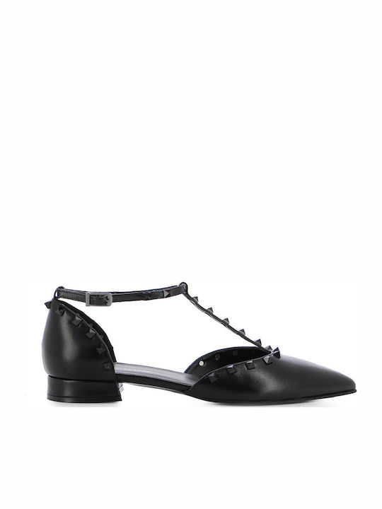 Fratelli Petridi Leather Black Low Heels