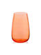 Hermia Glas Wasser aus Glas in Orange Farbe 600ml