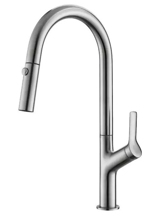 Helika Grata Kitchen Faucet Counter Gray