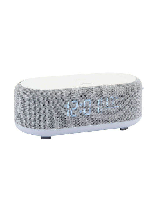 Karlsson Tabletop Digital Clock Plastic With Alarm Clock Grey 2586033GY