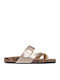 Women's Flat Sandals Flatforms in Gold Color