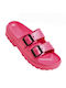 Women's Flat Sandals in Fuchsia Color