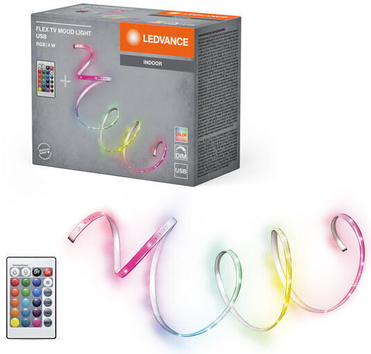 Ledvance Ταινία LED Flex Τηλεόρασης USB 5V RGB Φως με Τροφοδοτικό & Τηλεχειριστήριο