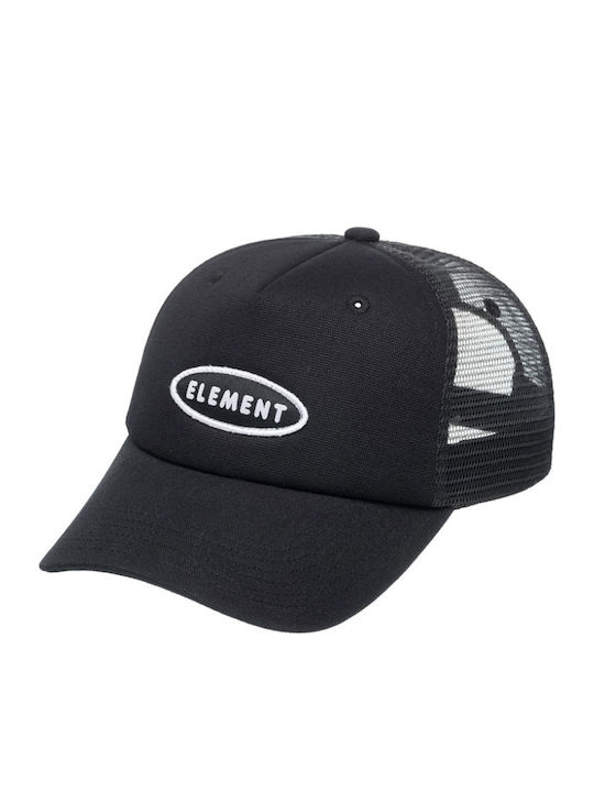 Element Union Mesh Trucker Cap Flint Black