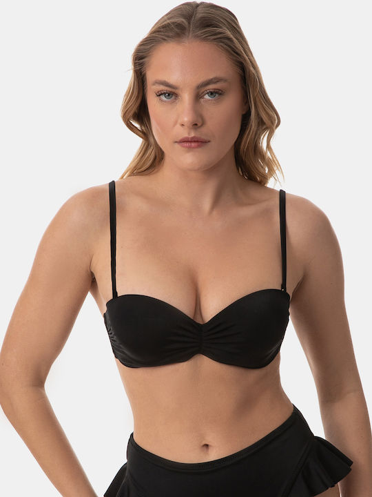 Rock Club Strapless Bikini Top B Cup με Ενίσχυσ...