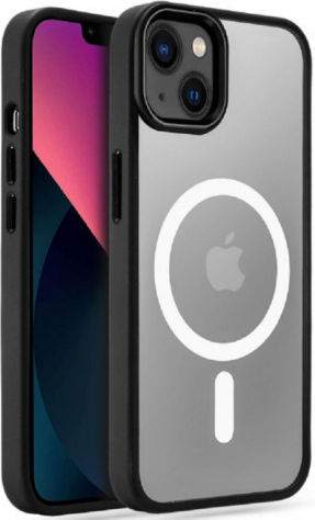 Tech-Protect Magmat Back Cover Silicone / Plastic 2mm Translucent Black (iPhone 13)