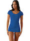 Women's Short Sleeve T-Shirt Blue.