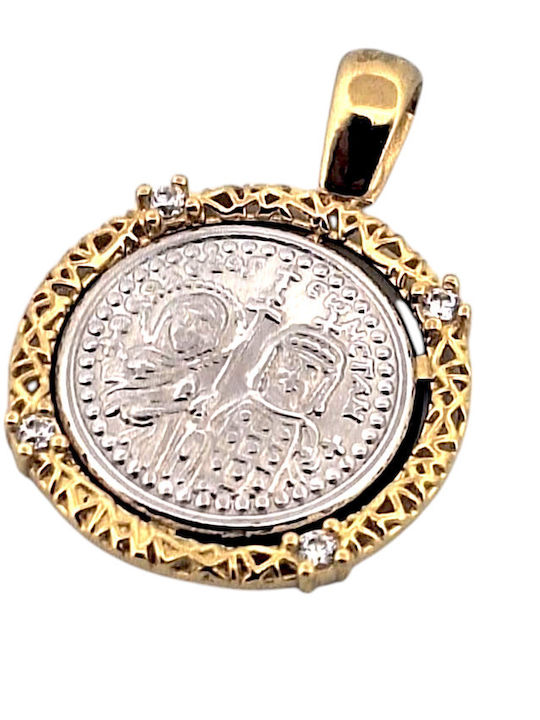 Rubini Charm Talisman Constantin Din Aur Galben 9 Carate