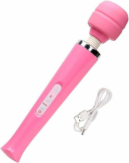Vibrator cu Cap Flexibil Stimulare Clitoridiană Siks Vârf din Silicon Moale 10 Moduri de Vibrație Masaj Impermeabil Dimensiuni 32 X 6 Cm Roz Alb