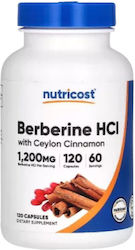 Nutricost Берберин HCl С Цейлонска Канела 120 Капсули