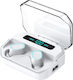 In-ear Bluetooth Handsfree Ακουστικά με Θήκη Φόρτισης Digital Display